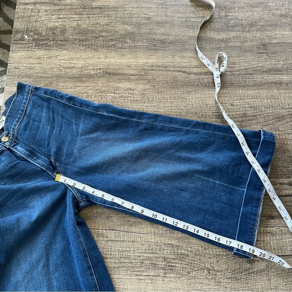 Frame Sweetzer High Water Cropped Jean Wide Leg Flare Stretch Sailor Pants 24 - Picture 7 of 17